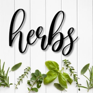 Herbs Metal Word, Herbs Sign, Flower Shop Decor, Herbs Metal Sign, Garden Sign, Garden Decor, Herbs