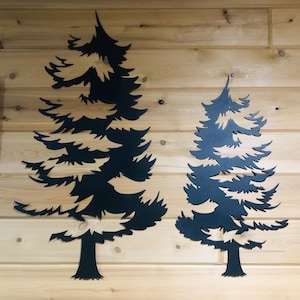 Metal Pine Tree, Rustic Decor