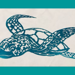 Sea Turtle, Metal Sea Turtle, Ocean Life, Beach Deco Metal seaturtle, Metal wall art, Metal wall decor, metal turtle, Metal sea life