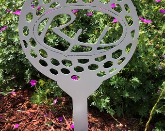 Personalized Golf Ball Metal Garden Stake, Golfer Gift