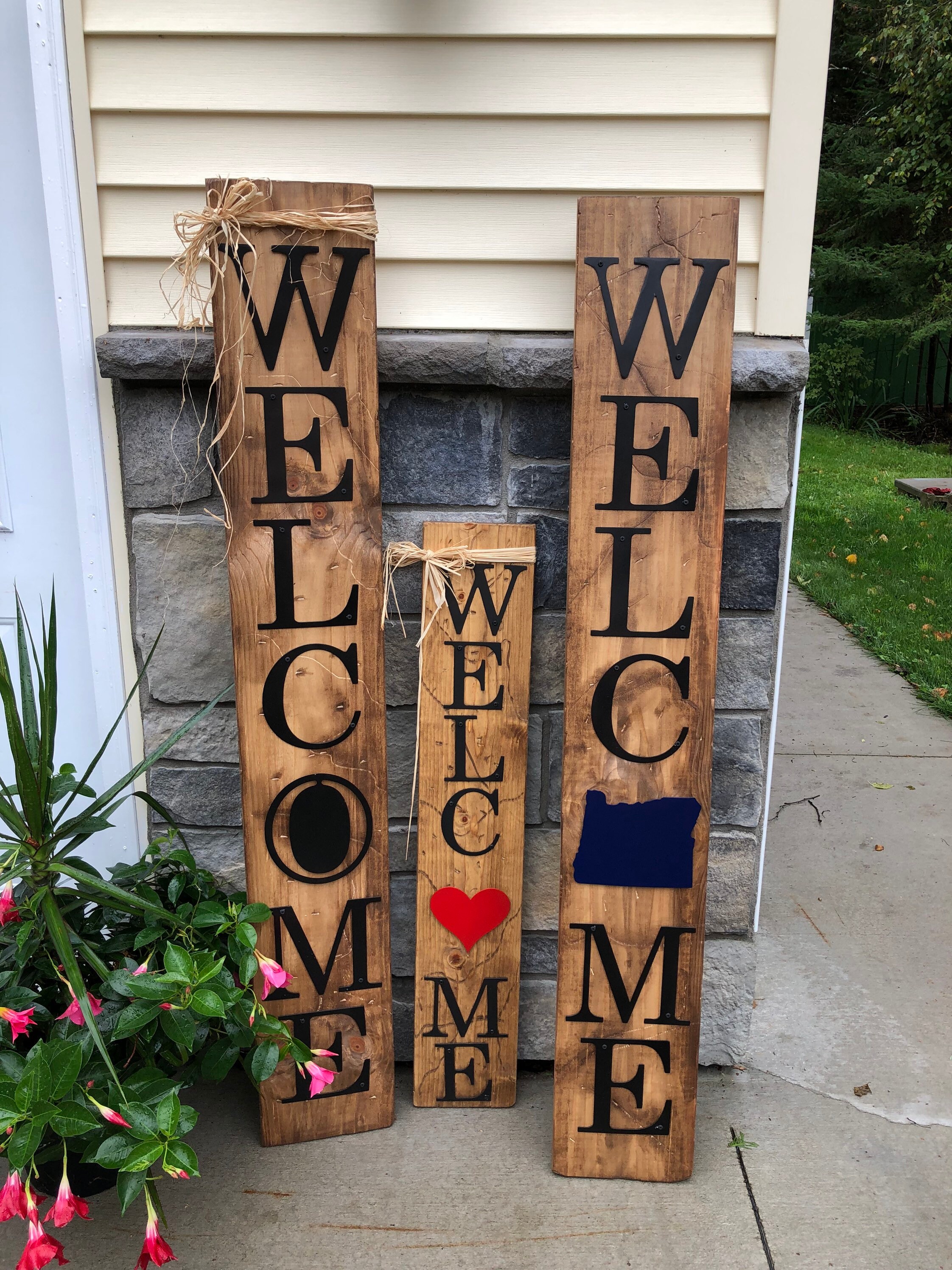 Interchangeable Metal Pieces, Magnetic Welcome Sign, Door Hanger