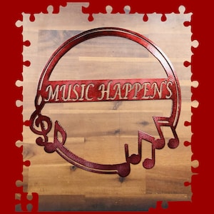 Musical Note Monogram, Personalized Music Notes Metal Sign, Music Teacher Metal Wall Art, Music Notes Metal wall Decor, Music Teacher Gift