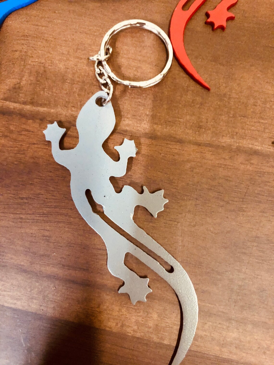 Gecko Lizard Keychain Etsy