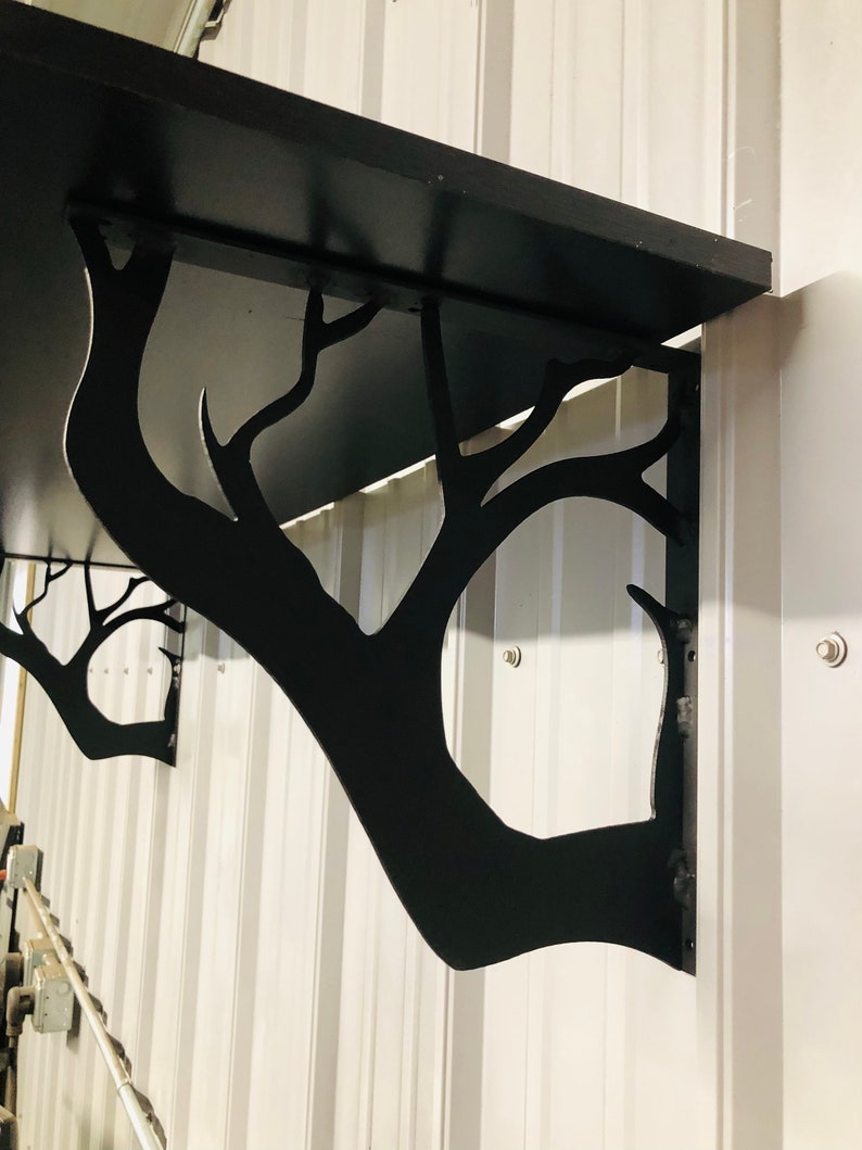 Metal Shelf Brackets Tree Branch Brackets Farmhouse Shelf Etsy
