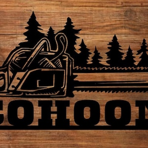 Personalized Chainsaw Monogram, Lumberjack Logging Monogram, Woodsman Sign, Chainsaw Metal Wall Art, Lumberjack Sign,  Logging Sign