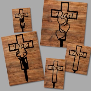 Personalized Metal Cross, Metal Cross, Cross Stake, Grave Marker, Door Hanger, Metal Cross Decor, Metal Grave Marker, Metal Memorial Cross