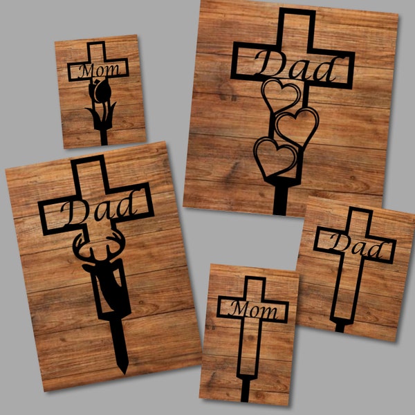 Personalized Metal Cross, Metal Cross, Cross Stake, Grave Marker, Door Hanger, Metal Cross Decor, Metal Grave Marker, Metal Memorial Cross