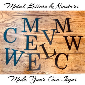 Metal Letters & Numbers, Welcome Sign, Porch Leaner, Interchangeable Sign, Interchangeable Pieces, Address Sign, Home Sign, Nursery, Wedding
