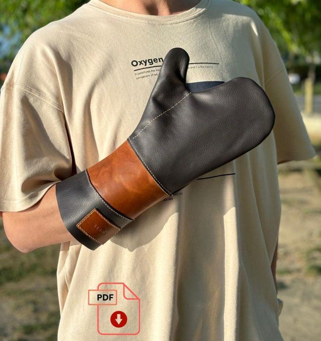 Heat-resistant Leather Oven and BBQ Mitt Sewing Pattern | DIY Digital ...