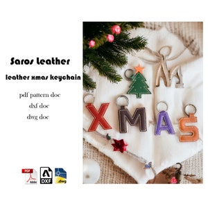 Leder Weihnachten Schlüsselanhänger/Ornament Muster/Leder Ornament Vorlage/Weihnachts Pdf Muster