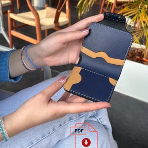 Solara Minimalistisches Leder Brieftasche Muster/Digitale Pdf Vorlage für handgemachten Bifold Kartenhalter/Cash Pocked/DIY/Lederhandwerk