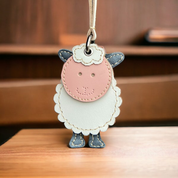 Handmade Leather Lamb Design Keychain/Bag Ornament/Car Ornament/Leather Accessories Mold/Gift Ideas/PDF