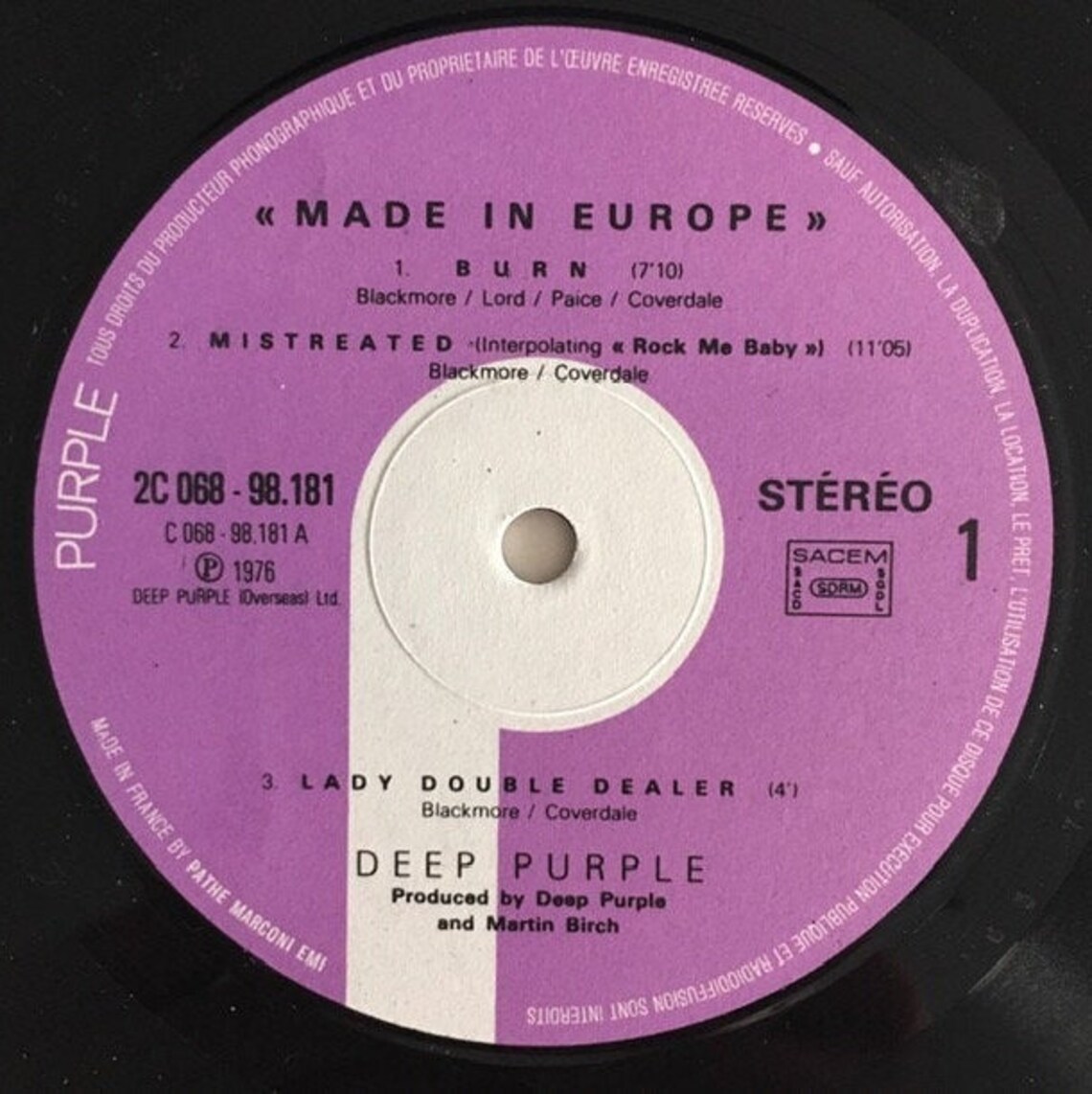 Deep Purple / Made in Europe /Record/45Tours/33Tours/ Etsy Deep Purple / Made in Europe /Record/45Tours/33Tours/ Etsy