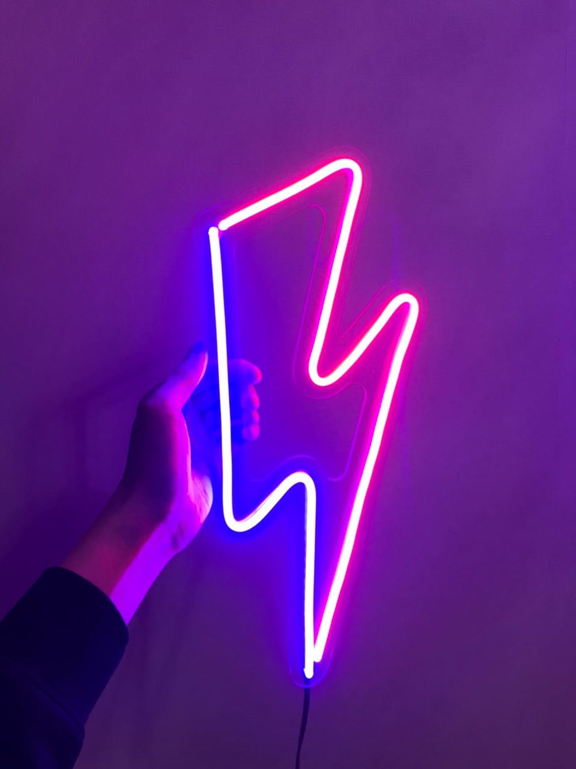 Zipper Thunderstorm Neon Sign for Wall and Bathroom for Home Etsy
