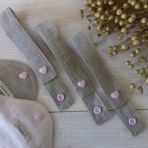 Drying straps for sanitary pads 100% linen *3 pieces*
