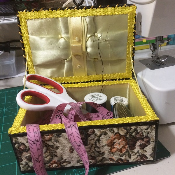 Antique Plastic Sewing Box Etsy