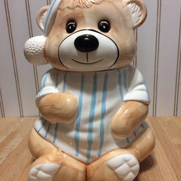 Antique Teddy Bear Cookie Jar Etsy