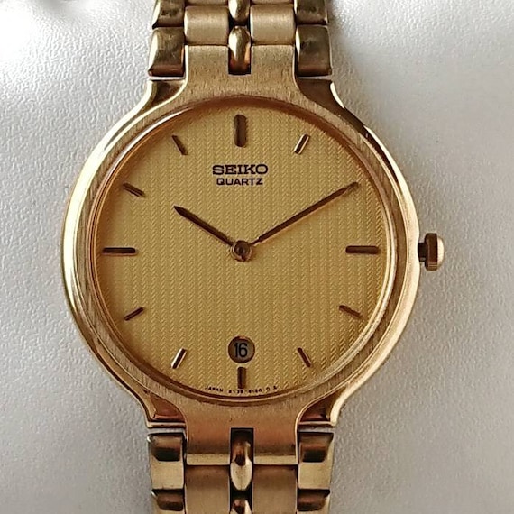 Vintage Seiko Gold 90s Unused with box - Etsy 日本