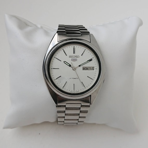 Vintage Seiko 5 Blanco 80s todo original -  México