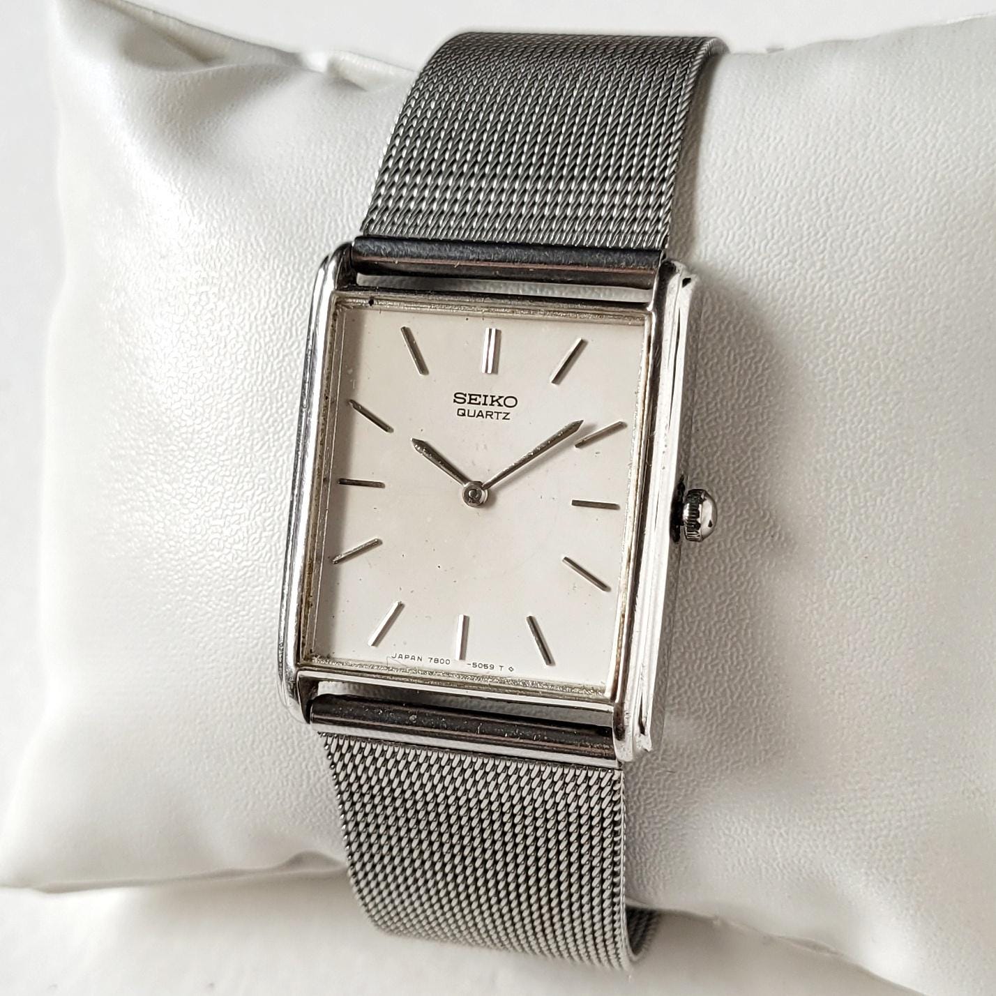 Vintage Seiko Tank 90s Ultra Rare - Etsy Vintage Seiko Tank 90s Ultra Rare - Etsy