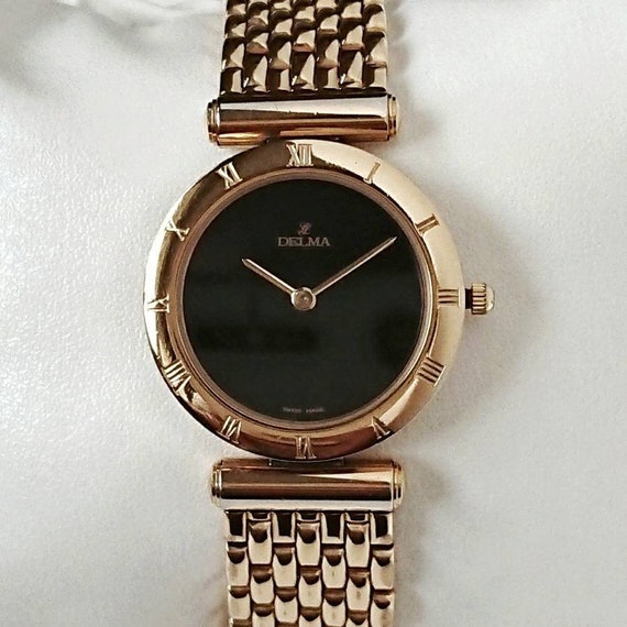 Rusty Topped Delma Vintage Delma Black&Gold 90s Unique - Gem