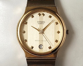 Vintage Citizen Gold 90s Unique