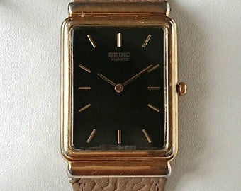 Vintage Seiko Tank 90s Black&Gold