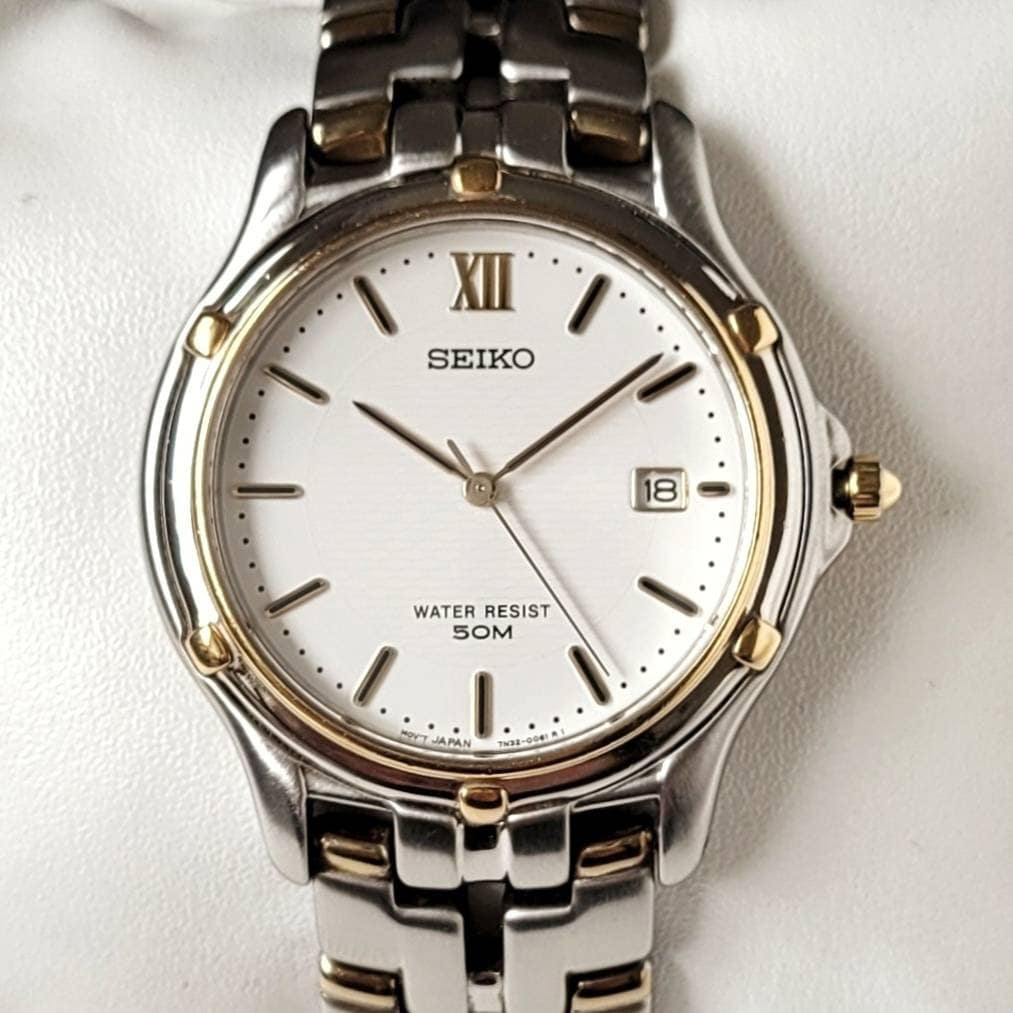 Vintage Seiko Two Tone Classic 90s All Original - Etsy Vintage Seiko Two Tone Classic 90s All Original - Etsy