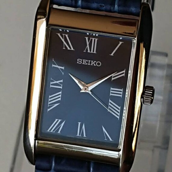 Vintage Seiko Tank Blue all original 90s