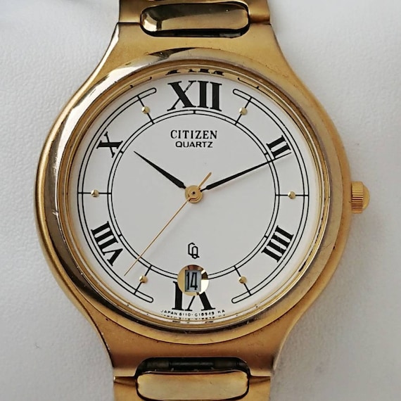 Vintage Citizen Gold with Roman numerals 90s Ultr… - image 1