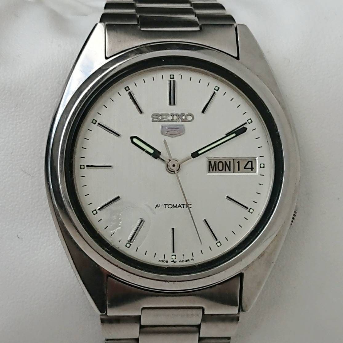 Vintage Seiko 5 White 80s All Original - Etsy Hong Kong