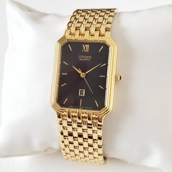 Citizen square face watch gold new arrivals