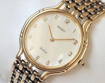 A56 激レア 稼働品 SEIKO DOLCE スイープ運針！ 90年代（腕時計