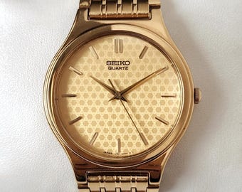 Vintage Seiko Gold 90s Unused - Etsy