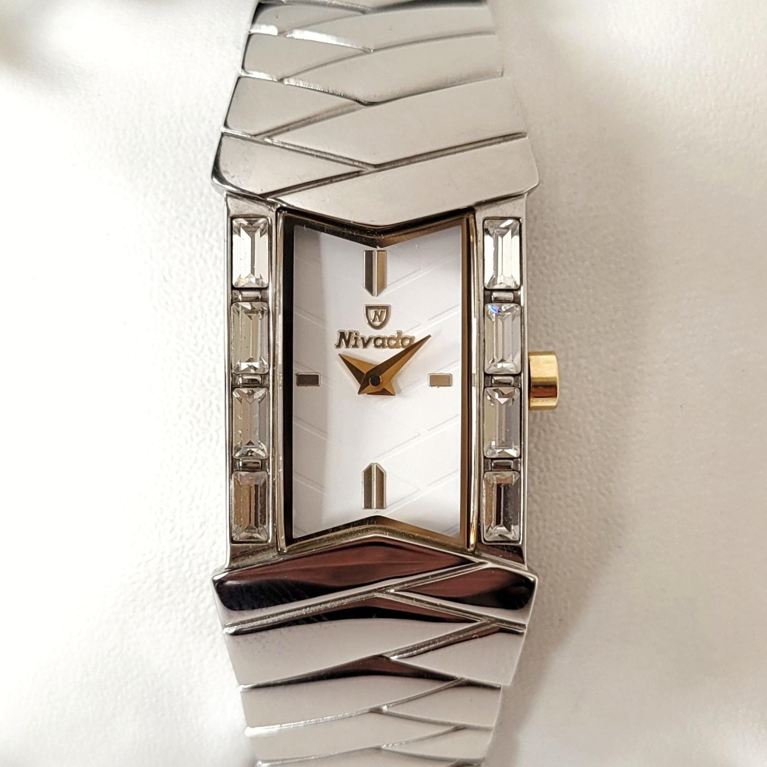 Nivada women’s Silver and Gold Watch Nivada Watch | Nivada Ladies Watch, Vintage 1970s, Gold  main image 2