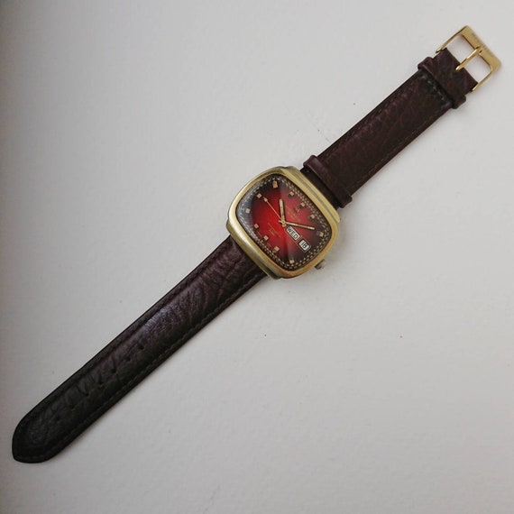 Vintage Movado Kingmatic  Video Red 60s Ultra Rare - image 5