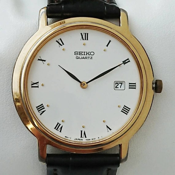 Vintage Seiko Gold With Roman Numerals Classic Dress Watch 90s - Etsy  Australia