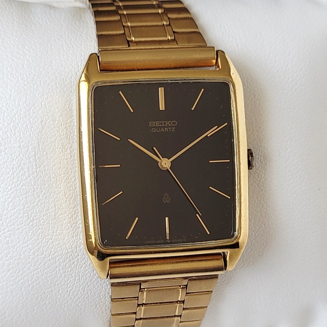 Vintage Seiko Tank Black&gold 90s Unique - Etsy