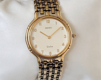 A108 希少 稼動品 SEIKO DOLCE 90年代 A110 希少 稼動品 SEIKO DOLCE レクタンギュラー80年代 - メルカリ