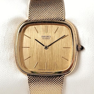 Vintage Seiko Gold tv met doos jaren 80 uniek