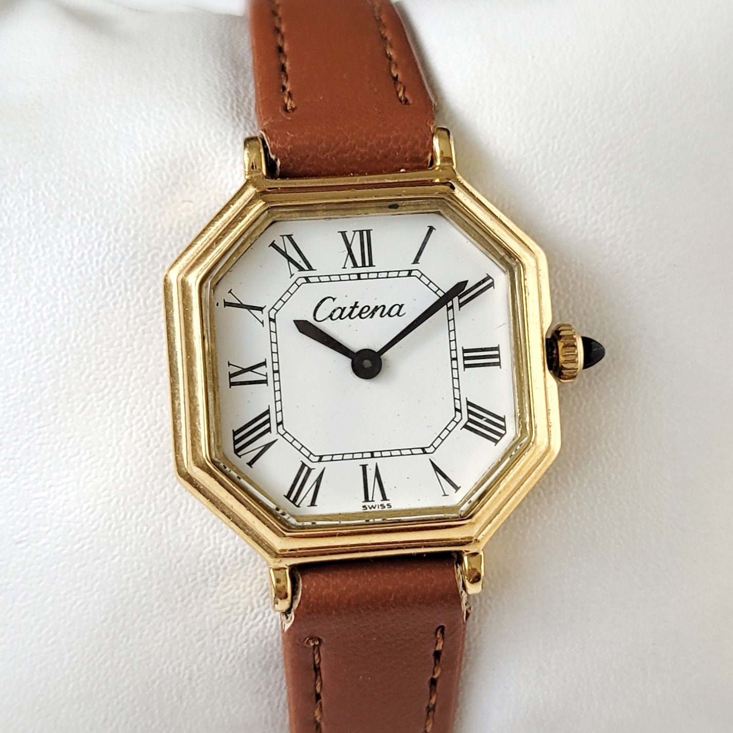 Rare Catena Octagonal | Manual Winding |swiss Made | Gold Plated