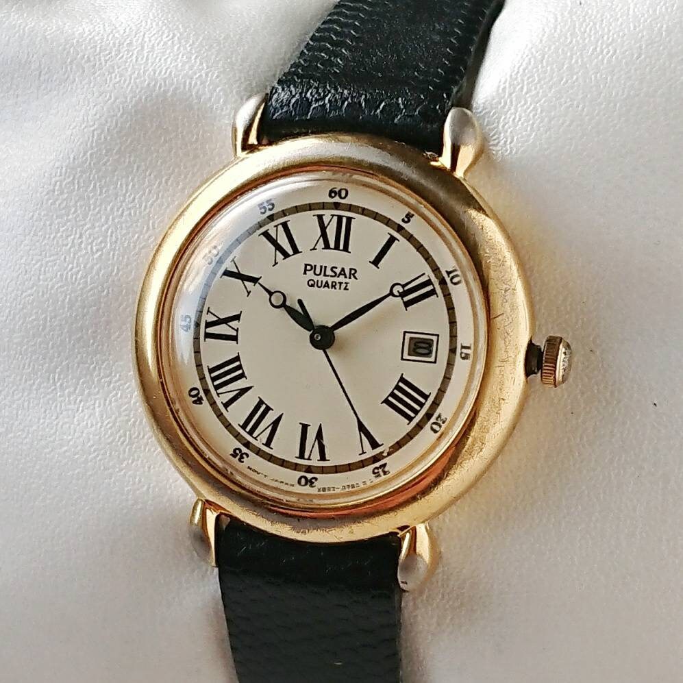 Vintage Pulsar Gold With Roman Numerals 90s Unique Etsy Singapore