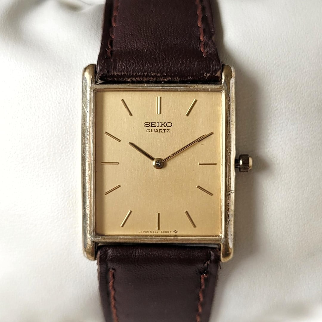 90s Vintage Seiko tank 腕時計 タンク サントス Vintage Seiko Tank 90s Iconic Design - Etsy