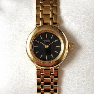 Vintage Citizen Gold&Black for ladies 90s