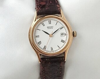 Vintage Seiko Classic Dress Watch 90s With Box - Etsy