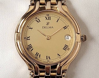 Ritzy MENS SWISS DELMA Les Supremes Ultra Slim Watch, 18K