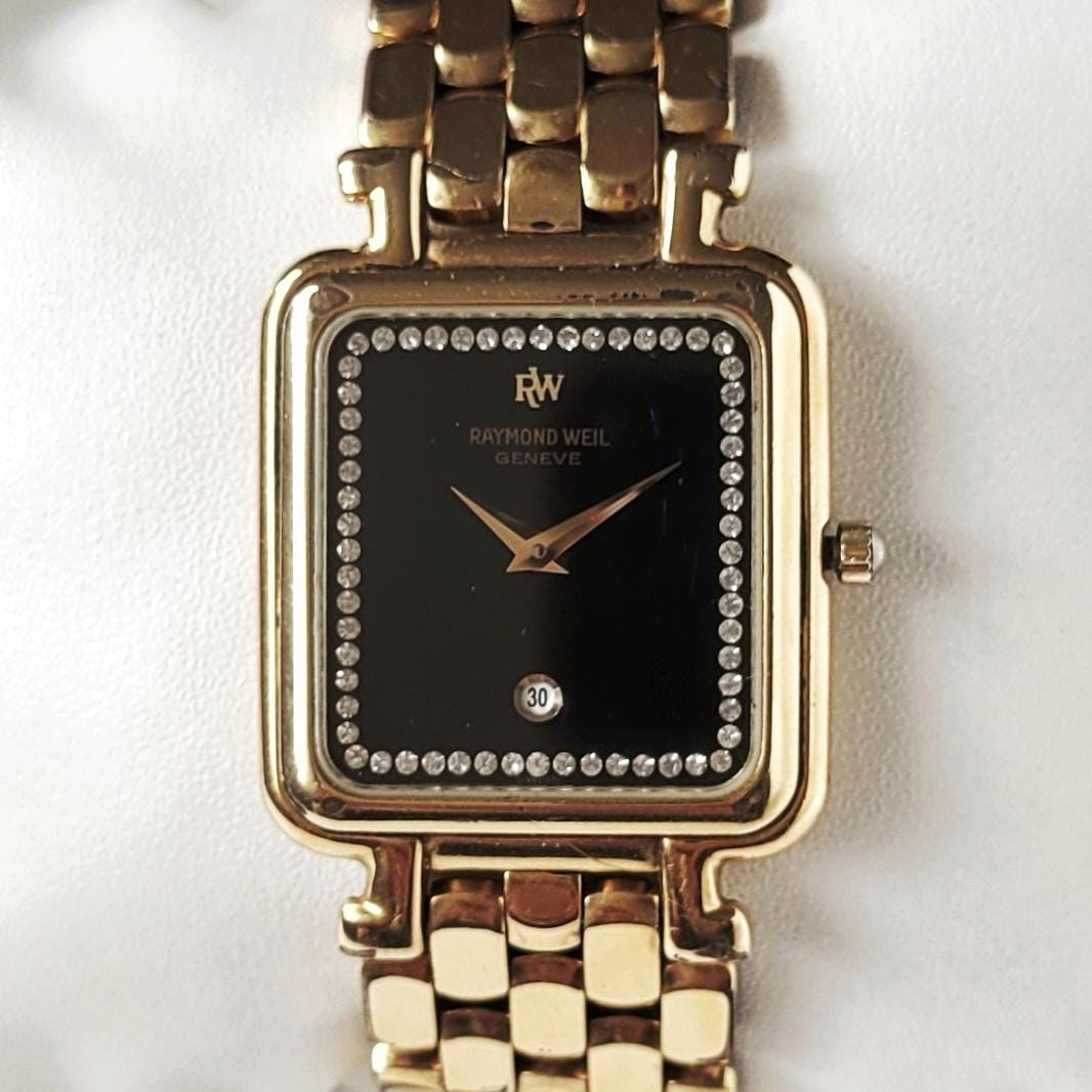 RAYMOND WEIL ブラックダイヤル 時計 5352　ジャンク RAYMOND WEIL ブラックダイヤル 時計 5352 ジャンク
