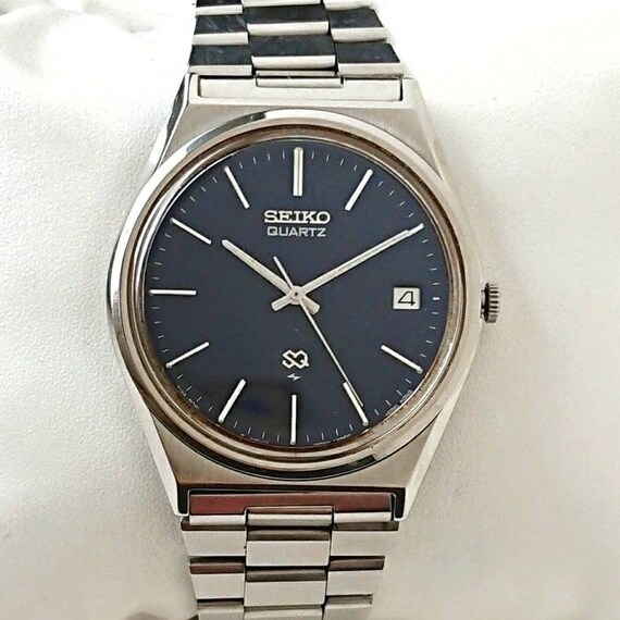 Vintage Seiko SQ Dark Blue 80s All Original | Etsy India
