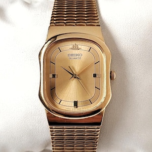 Vintage Seiko Gold 90s Unusual! High Condition! Unique!