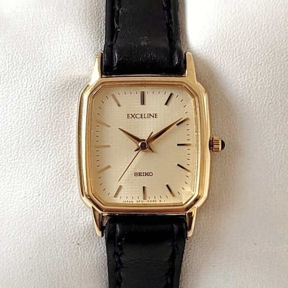 Vintage Seiko Exceline Tank for Ladies 90s Unique - Etsy